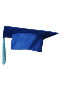 GGC024 Custom-made Graduation Hat Blue Square Hat Academician Hat hook and loop Graduation Hat Manufacturer  toga cap
